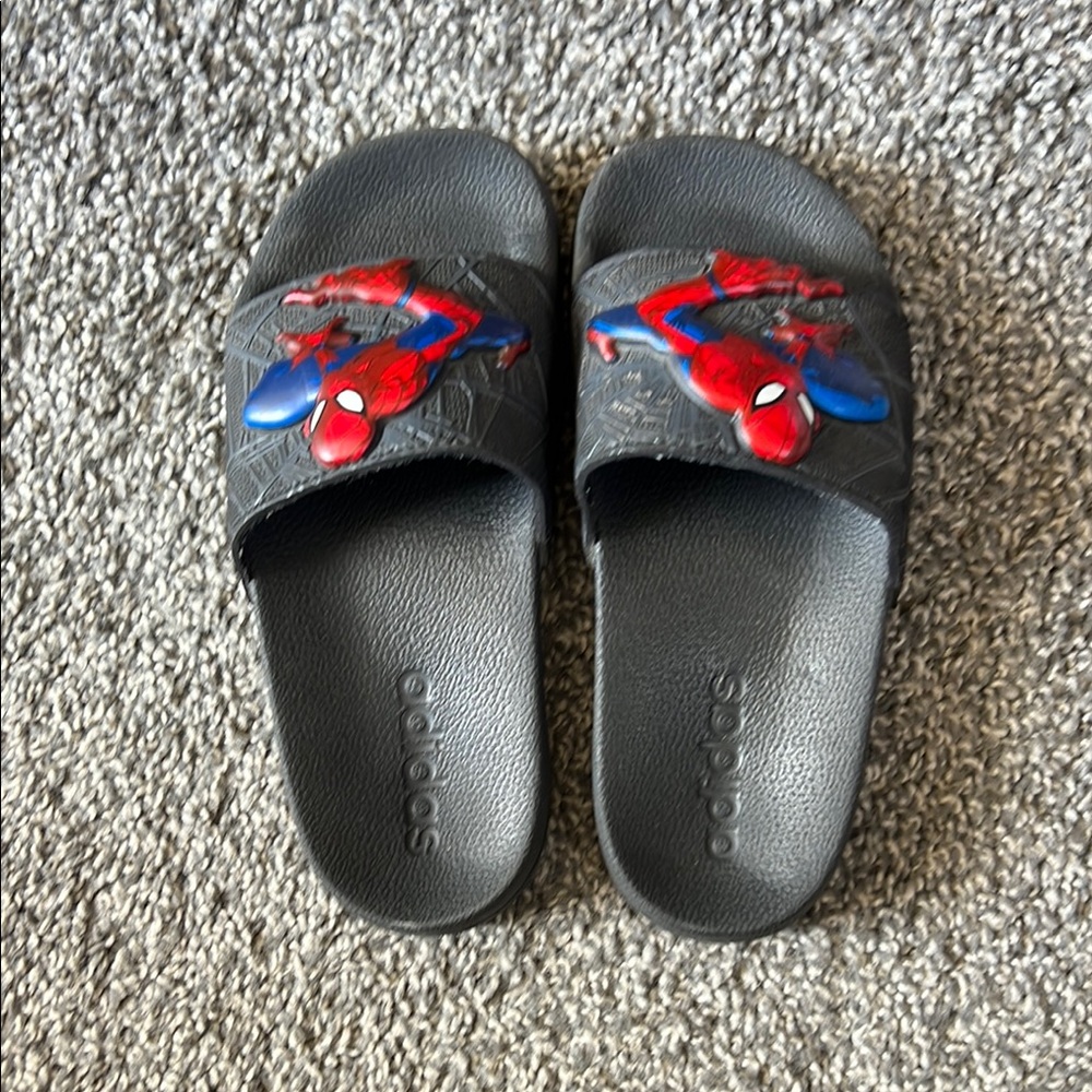 Adidas Kids Spider-Man Slides - Black